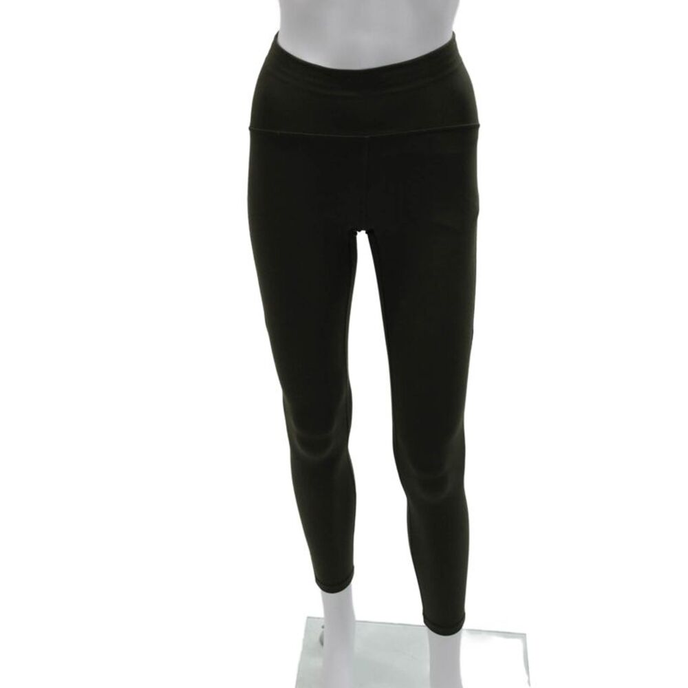 Lululemon Womens Green Ankle Leggings Nylon Pull On Size 4